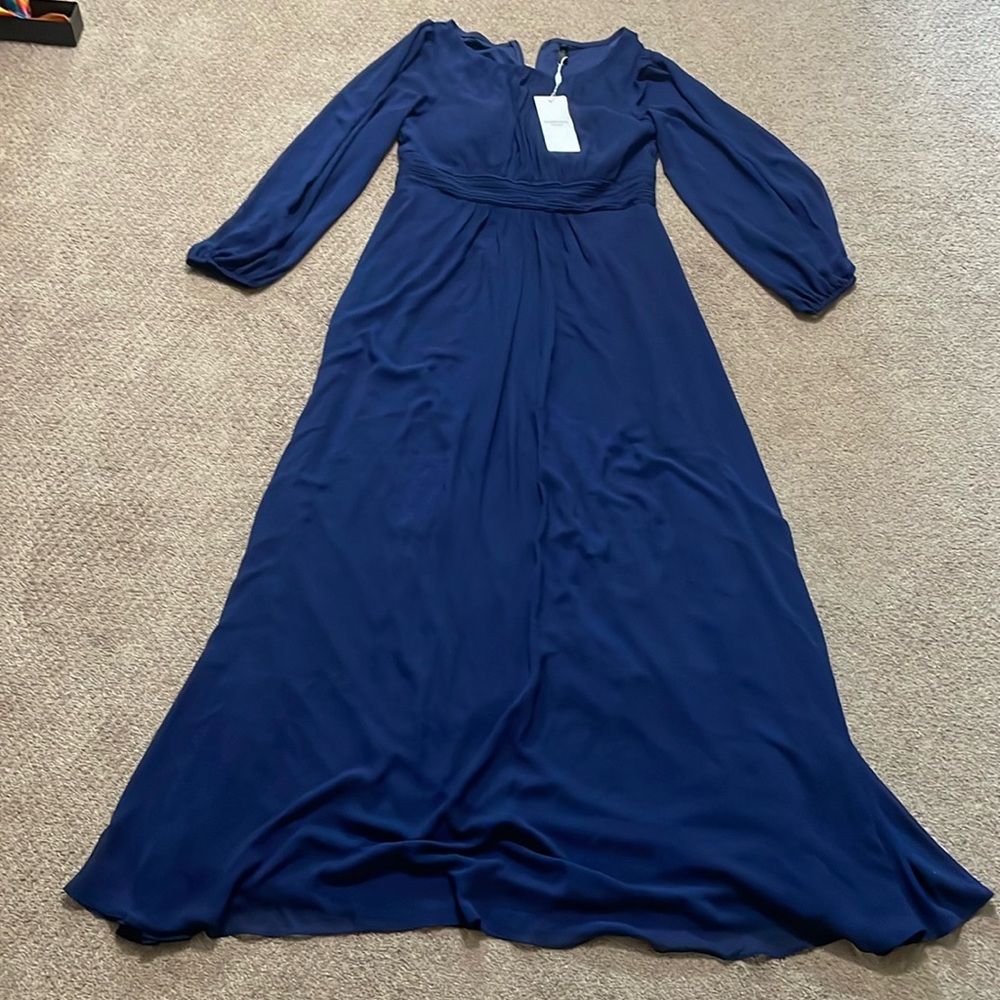 Ever-Pretty Women's Crewneck A-Line Pleated Chiffon Maxi Formal Dress